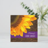 Uitnodigingen voor Paarse zonnebloempitten in het (Staand voorkant)