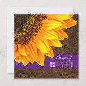 Uitnodigingen voor Paarse zonnebloempitten in het (Voorkant)