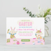 Uitnodigingen voor Paaseier versierfeestje (Staand voorkant)