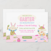 Uitnodigingen voor Paaseier versierfeestje (Voorkant / Achterkant)