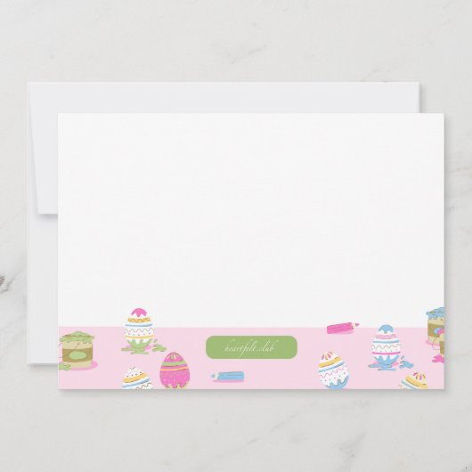 Uitnodigingen voor Paaseieren versieren-feestje (Achterkant)