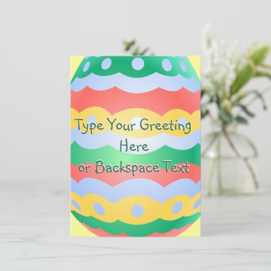 Uitnodigingen voor paaskaarten op maat (Staand voorkant)