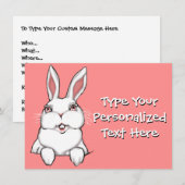 Uitnodigingen voor paaskaarten op maat (Voorkant / Achterkant)