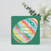 Uitnodigingen voor paasmakerij Pasen Kaarten op ma (Staand voorkant)