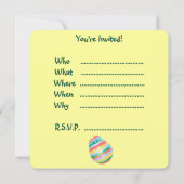 Uitnodigingen voor paasmakerij Pasen Kaarten op ma (Achterkant)