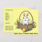 Uitnodigingen voor paasmakerij Pasen Kaarten op ma (Voorkant / Achterkant)