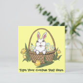 Uitnodigingen voor paasmakerij Pasen Kaarten op ma (Staand voorkant)