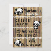 Uitnodigingen voor Panda Party (Voorkant)