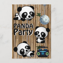 Uitnodigingen voor Panda Party