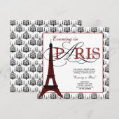 Uitnodigingen voor Paris Prom (Voorkant / Achterkant)