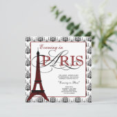 Uitnodigingen voor Paris Prom (Staand voorkant)