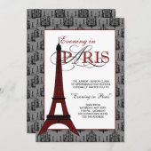 Uitnodigingen voor Paris Prom (Voorkant / Achterkant)