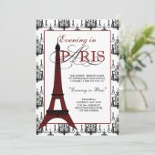 Uitnodigingen voor Paris Prom (Staand voorkant)