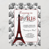 Uitnodigingen voor Paris Prom (Voorkant / Achterkant)