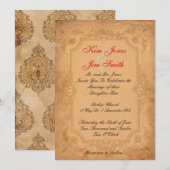  uitnodigingen voor patroonbruiloft (Voorkant / Achterkant)