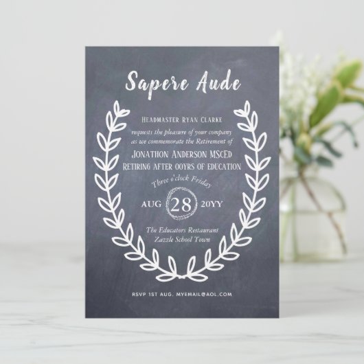 Uitnodigingen voor pensioen van docenten Professor (Staand voorkant)