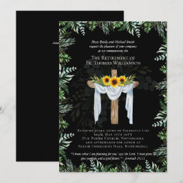 Uitnodigingen voor pensionering van priester, domi