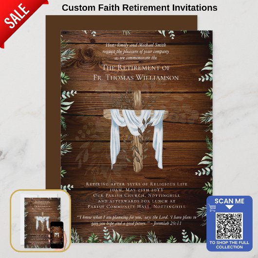 Uitnodigingen voor pensionering van priester, pred