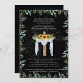 Uitnodigingen voor pensionering van priester, pred (Voorkant / Achterkant)