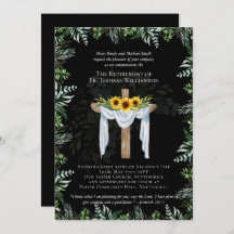 Uitnodigingen voor pensionering van priester, pred