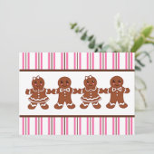 Uitnodigingen voor peperkoek (Staand voorkant)