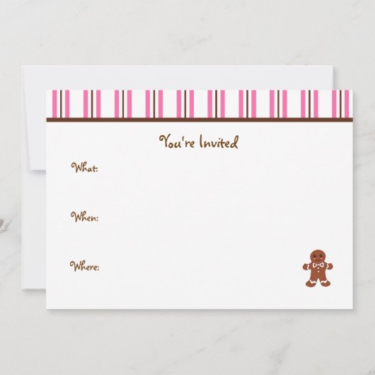 Uitnodigingen voor peperkoek (Achterkant)