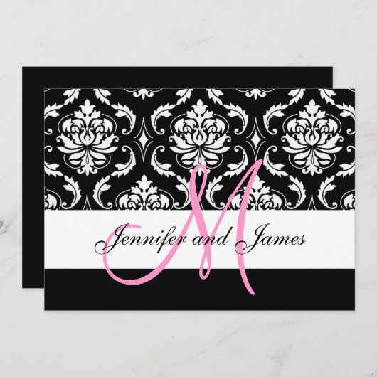 Uitnodigingen voor persoonlijk donkere bruiloft (Voorkant / Achterkant)