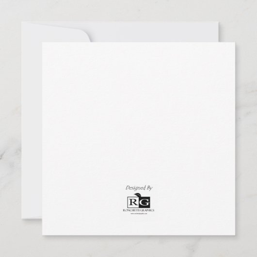 Uitnodigingen voor persoonlijk huwelijk met rode r (Achterkant)