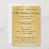 Uitnodigingen voor persoonlijk Jubileum voor wedde (Achterkant)