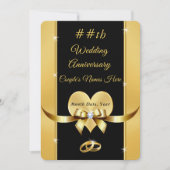 Uitnodigingen voor persoonlijk Jubileum voor wedde (Voorkant)