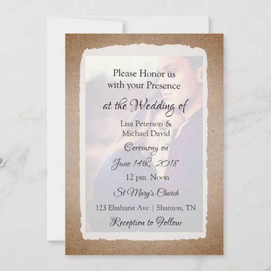 Uitnodigingen voor persoonlijke fotoweddenschappen (Voorkant)