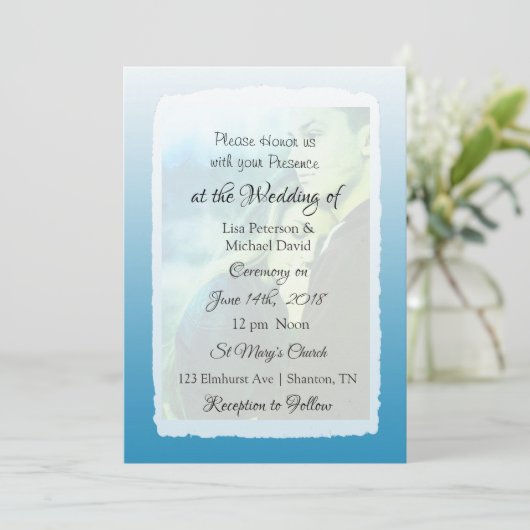 Uitnodigingen voor persoonlijke fotoweddenschappen (Staand voorkant)