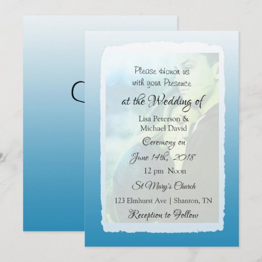 Uitnodigingen voor persoonlijke fotoweddenschappen (Voorkant / Achterkant)