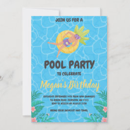 Uitnodigingen voor Pineapple Pool Party