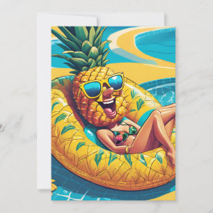 Uitnodigingen voor Pineapple Pool Party
