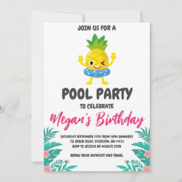 Uitnodigingen voor Pineapple Pool Party