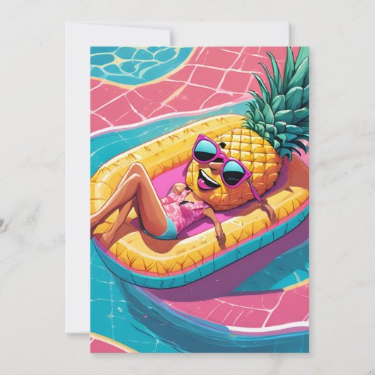 Uitnodigingen voor Pineapple Pool Party (Voorkant)