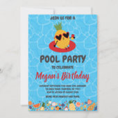 Uitnodigingen voor Pineapple Pool Party (Voorkant)