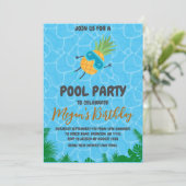 Uitnodigingen voor Pineapple Pool Party (Staand voorkant)