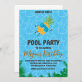 Uitnodigingen voor Pineapple Pool Party (Voorkant / Achterkant)