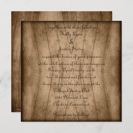 Uitnodigingen voor plattelands-, -, Boerderij- en (Voorkant / Achterkant)