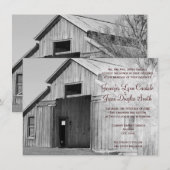 Uitnodigingen voor plattelandstokken in het bijtst (Voorkant / Achterkant)