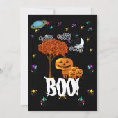 Uitnodigingen voor Pompoen Hoofd Halloween Feest (Achterkant)