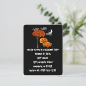 Uitnodigingen voor Pompoen Hoofd Halloween Feest (Staand voorkant)