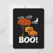 Uitnodigingen voor Pompoen Hoofd Halloween Feest (Achterkant)