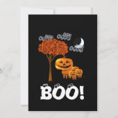 Uitnodigingen voor Pompoen Hoofd Halloween Feestje (Achterkant)