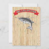 Uitnodigingen voor Poster van bijtende viskwekerij (Achterkant)