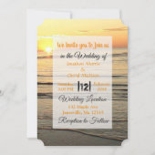 Uitnodigingen voor prachtige Ocean Waves Sunset We (Voorkant)