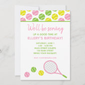 Uitnodigingen voor Preppy Tennisfeest (Voorkant)