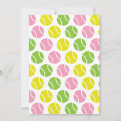 Uitnodigingen voor Preppy Tennisfeest (Achterkant)